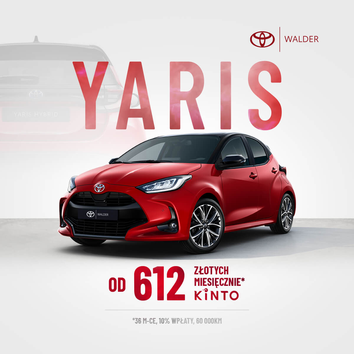 Wybierz miejski samochód Toyota yaris w Toyota Walder Zabrze w Konto One już od 612 zł miesięcznie
