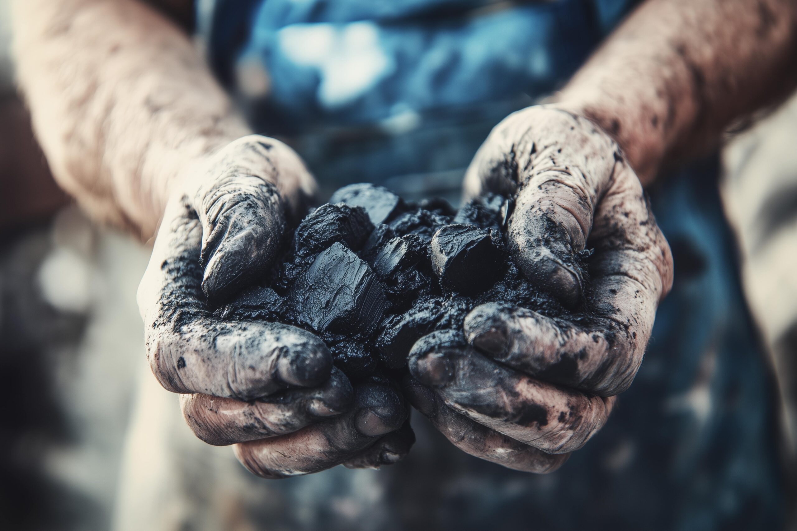 rece gornika pokryte brudem trzymajace kawalki wegla, symbol pracy pod ziemia, Toyota Walder Zabrze rece gornika pokryte brudem trzymajace kawalki wegla, symbol pracy pod ziemia, Toyota Walder Zabrze