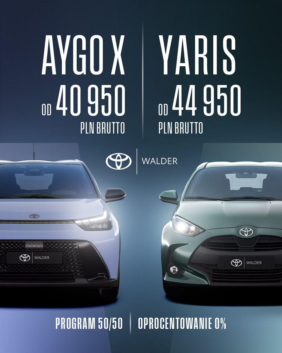 Nowa Toyota Yaris i Aygo X w kredycie 50/50 — Toyota Walder Zabrze