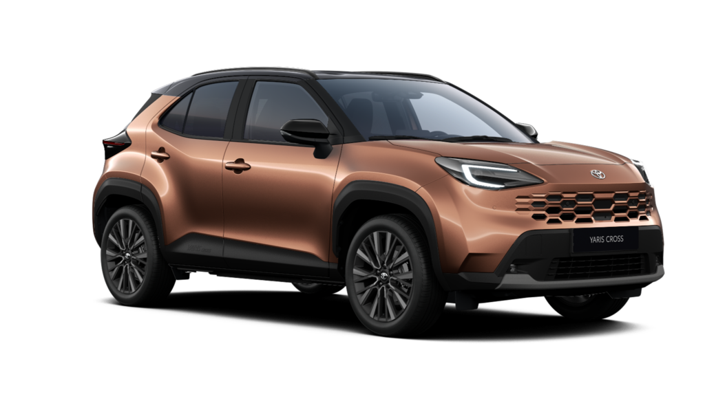 Nowa Toyota Yaris Cross 2026 w lakierze Precious Bronze z czarnym dachem, salon Toyota Walder w Zabrzu