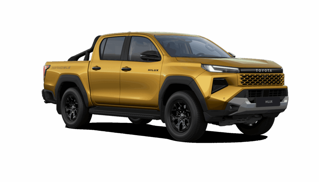 Nowa Toyota Hilux 2026, pick-up 4x4 diesel 48V i elektryczny, lakier 5C7 Sulphur, Toyota Walder Zabrze
